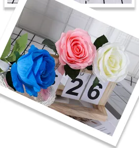 Künstliche einzelne Rosen Blumen für Hochzeit Heimdekoration Party Deko Arrangement