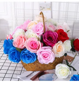 Künstliche Rosen Blumen Strauß Seidenrosen für Hochzeit Heimdekoration Party
