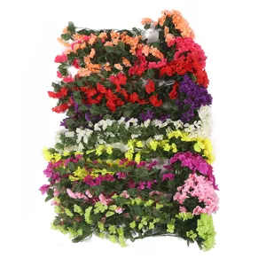 Fleurs artificielles suspendues vignes fausses plantes mur décor pour mariage maison
