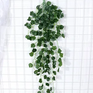 Artificial hanging ivy vine plant green leaves wall decor for home room indoor decoration