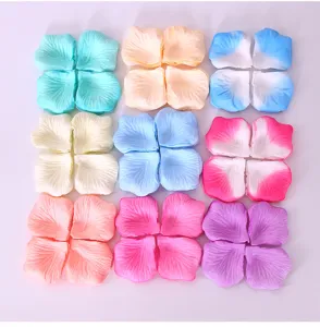 Bunte künstliche Rosenblüten Set, Detailansicht von Stoff Deko für Hochzeit Party.