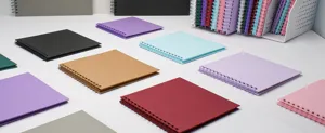 DIY square spiral scrapbook photo album with colorful covers for memories and baby crafts.