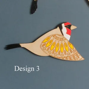 Wooden flying bird wall hanging decoration, 3mm thick wooden craft ornament for home decor.