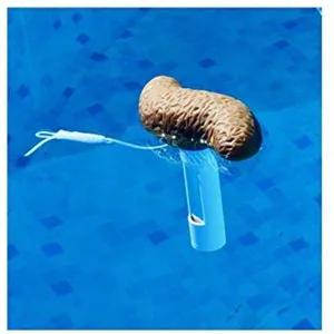 Grappig drijvend zwembadthermometer in poepvorm voor zwembaden, handig watertest hulpmiddel.