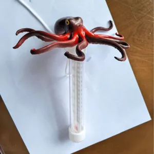 Realistische octopus zwembad thermometer drijvende watertemperatuurmeter voor aquarium.