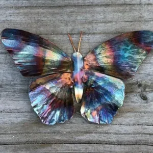 Colorful metal butterfly wall art decor, handmade metal animal ornament for home