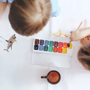 Ξύλινος καρχαρίας DIY κενό χειροτεχνίας, παιδιά ζωγραφική χειροποίητο ξύλινο στολίδι για διακόσμηση.
