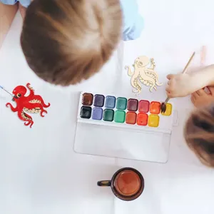 Ξύλινα κομμάτια χταποδιού για κατασκευές DIY και παιδική ζωγραφική, ξύλινη διακόσμηση.