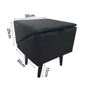 Versatile 2-in-1 pet stairs and stool with durable black fabric and sturdy legs for pets.