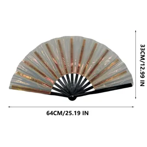 Colorful folding fan festival party dancing handheld folding fan stage performance tool