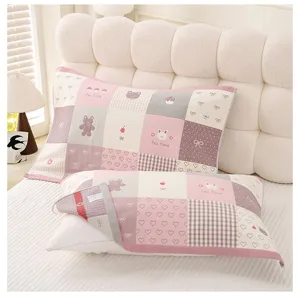 Soft cotton children pillow towel cute cartoon patchwork design comfortable breathable for four seasons