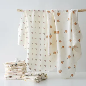 Couverture d'Emmaillotement en Gaze de Coton Douce pour Nouveau-né Serviette de Bain pour Bébé