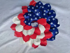 American flag floral wreath for 4th of July front door hanging decoration holiday party prop