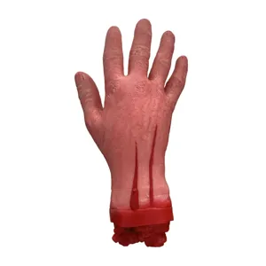Mano tagliata di Halloween accessorio realista sanguinoso decorazione festa spettrale