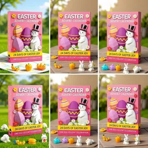 Ostern Adventskalender 24 Tage Countdown Überraschungsbox mit süßen Hasenfiguren