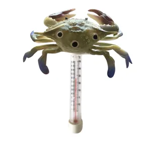 Termometro per piscina a forma di granchio carino monitor temperatura acqua per festa estiva.