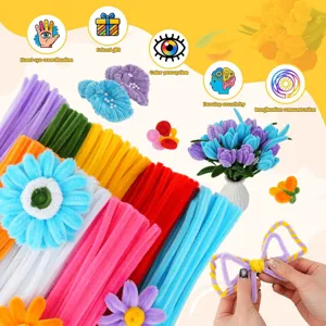 Bouquet di fiori in scovolino kit DIY di materiale per artigianato tulipano rosa finto