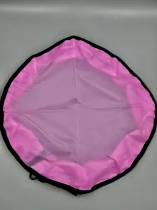 Large waterproof pink toy storage bag and portable outdoor beach drawstring organizer.