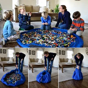 Oversized Waterproof Oxford Cloth Toy Storage Bag Portable Outdoor Beach Play Mat Drawstring Storage Organizer