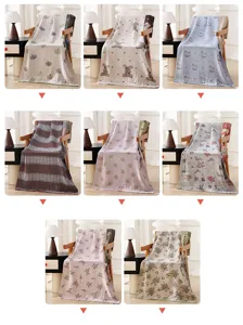 Manta ligera de gasa de triple capa y toalla de baño de verano con bonitos estampados.
