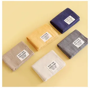 Juego de toallas de baño de gasa de algodón suave, gruesas absorbentes lisas para uso doméstico.