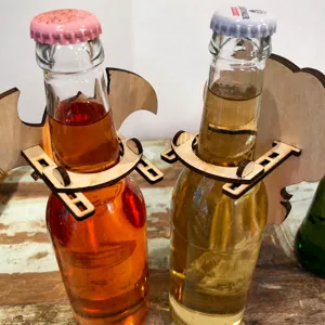 Halloween bat wing bottle holder wooden wine decoration for party festival atmospheric props