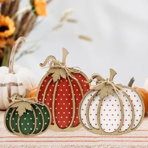 Wooden pumpkin decor autumn tabletop harvest rustic wooden sign home kitchen decor ornament