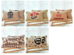 Cotton gauze pillowcases breathable couple pillow covers soft cartoon printed bedding sets