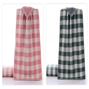 Japanese style plaid gauze face towel, soft, breathable and highly absorbent for daily use.
