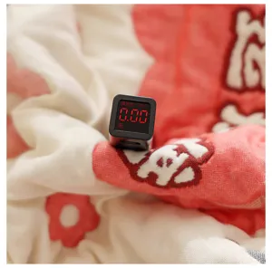 Cute cartoon cotton gauze pillow towel, soft and breathable home bedding cover for adults.