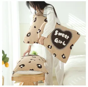 Cotton four-layer gauze couple pillowcase breathable cartoon printed soft bedding pillow cover