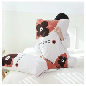 Cotton gauze couple pillow towel breathable sweat absorbing bedroom bedding accessory soft.