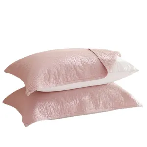 Pure cotton 4-layer gauze pillowcases pair solid minimalist soft breathable bedding.