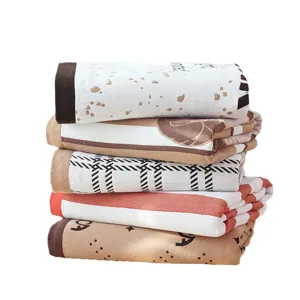 Serviette de bain en gaze de coton 80x160cm grande douce absorbante pour adulte