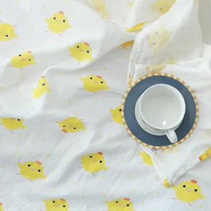 Couverture d'été en double gaze de coton pour enfants et adultes, douce et respirante pour bébé.