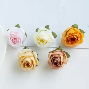 Kunstseide Rosenblütenköpfe für DIY Basteln, Hochzeitsdekoration und Blumenarrangements.