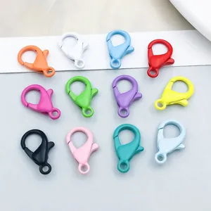 Vibrant collection of colorful alloy painted lobster clasps for DIY jewelry making