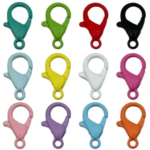 Colorful alloy lobster claw clasps set for DIY necklace and bracelet jewelry making