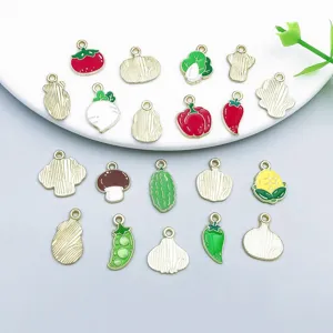 Ciondoli colorati in smalto vegetale in lega per accessori per gioielli fai-da-te