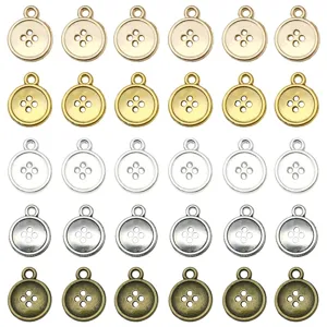Gekleurde legering knoopbedels voor het maken van DIY-kettingen en armbanden sieraden
