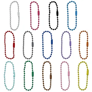 Set of colorful painted alloy ball chains for DIY jewelry and handmade accessory making