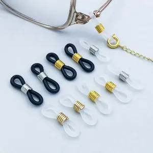 Detailansicht rutschfester Silikon-Brillenkettenglieder für kreativen DIY-Schmuck