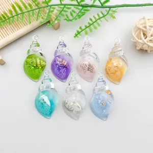 Transparent Luminous Resin Sea Snail Charms Pendants Ocean Theme Shell Jewelry Accessories For DIY Necklace Bracelet Making