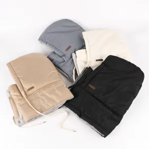 Winter waterproof windproof stroller hand muffs fleece lined warm handlebar gloves for cold weather
