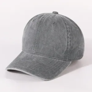 Einfarbige gewaschene Baumwoll Baseballkappe Vintage Sonnenschutz Hut für Outdoor Sport.