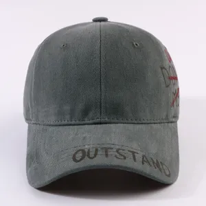 Grey graffiti letter baseball cap casual curved brim sun hat adjustable streetwear hat