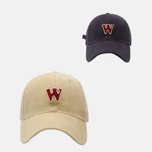 Gorra de béisbol ajustable para hombre y mujer, sombrero de sol de moda con letra W.