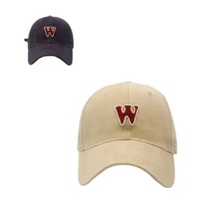 Gorra de béisbol ajustable para hombre y mujer con letra W bordada sombrero de protección solar