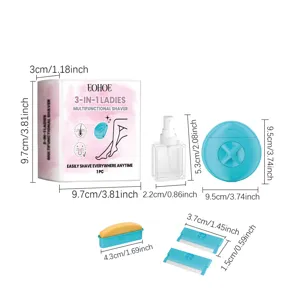 Set rasoio multifunzione donna EOHOE 3 in 1 con flacone spray, strumento di depilazione.