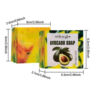 HOYGI avocado soap bar gentle moisturizing cleansing refreshing body skin care 100g detail size